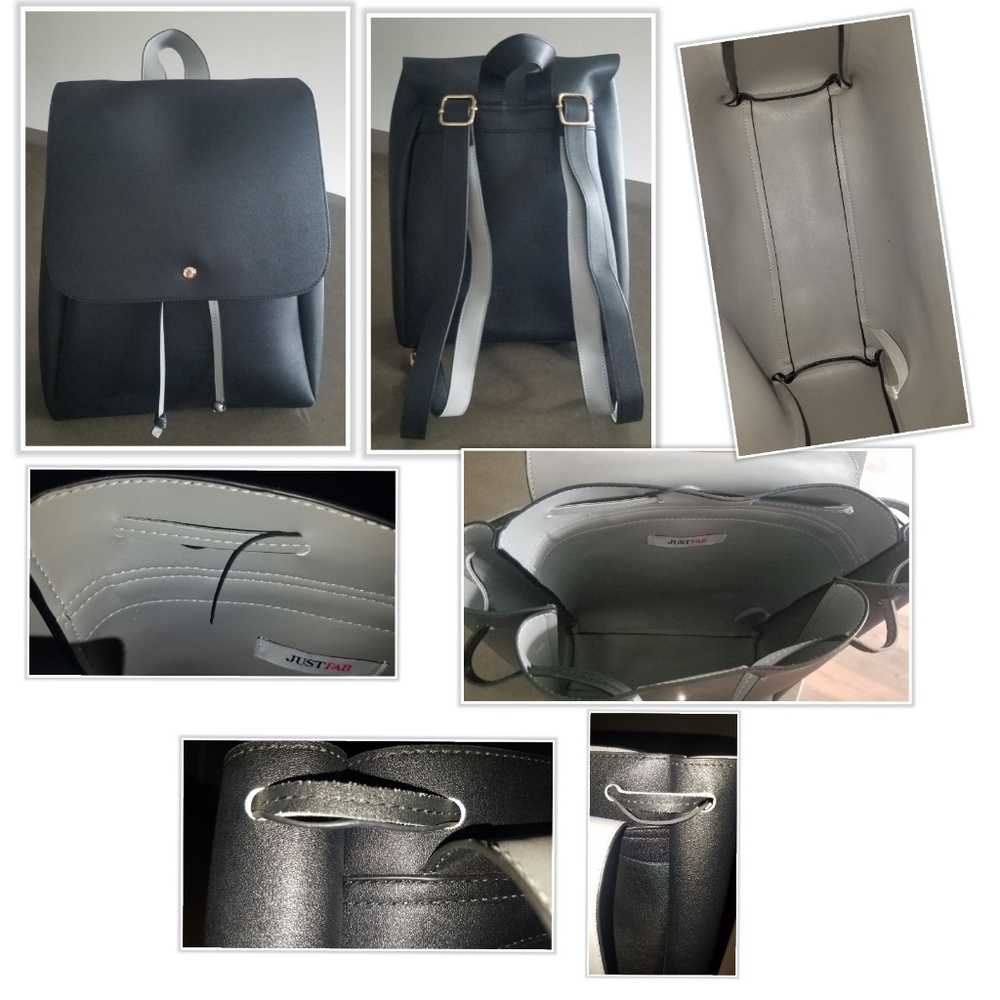 Black drawstring backpack